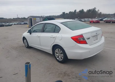 2012 Honda Civic Lx z USA, uszkodzony, nr VIN 2HGFB2F57CH311946